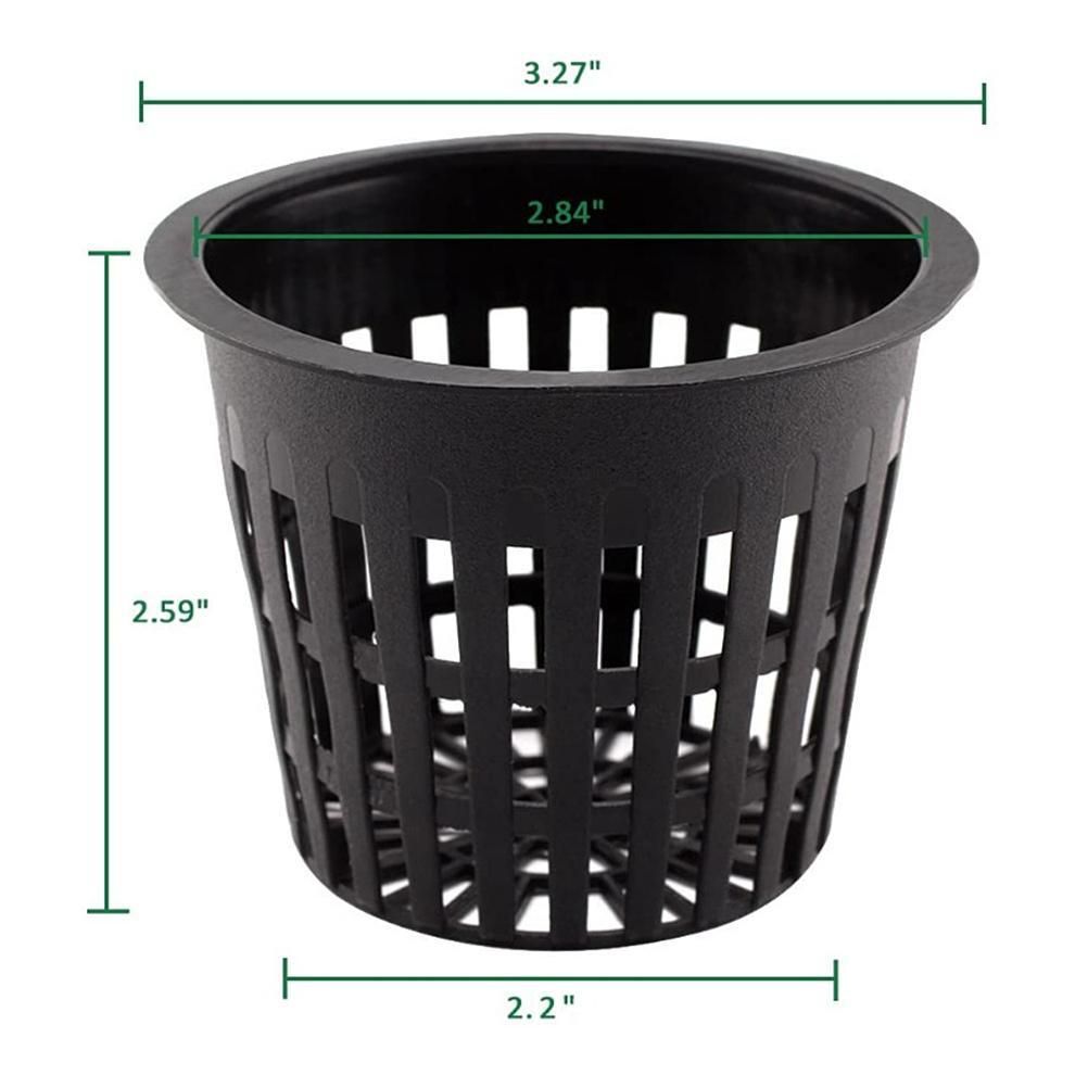 12 Pcs Hydroponics Pots with 10 Pcs Plant Labels Hydroponics Mesh Pot Black Growing Net for Hydroponics Supplies
