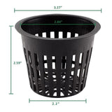 12 Pcs Hydroponics Pots with 10 Pcs Plant Labels Hydroponics Mesh Pot Black Growing Net for Hydroponics Supplies