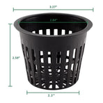 12 Pcs Hydroponics Pots with 10 Pcs Plant Labels Hydroponics Mesh Pot Black Growing Net for Hydroponics Supplies