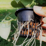 12 Pcs Hydroponics Pots with 10 Pcs Plant Labels Hydroponics Mesh Pot Black Growing Net for Hydroponics Supplies - 45-Degree Angle
