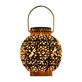 Outdoor Solar Garden Light Hollowed Out Shadow Lantern Hanging Solar Powered Lamp Garden Landscape Solar Lamp
