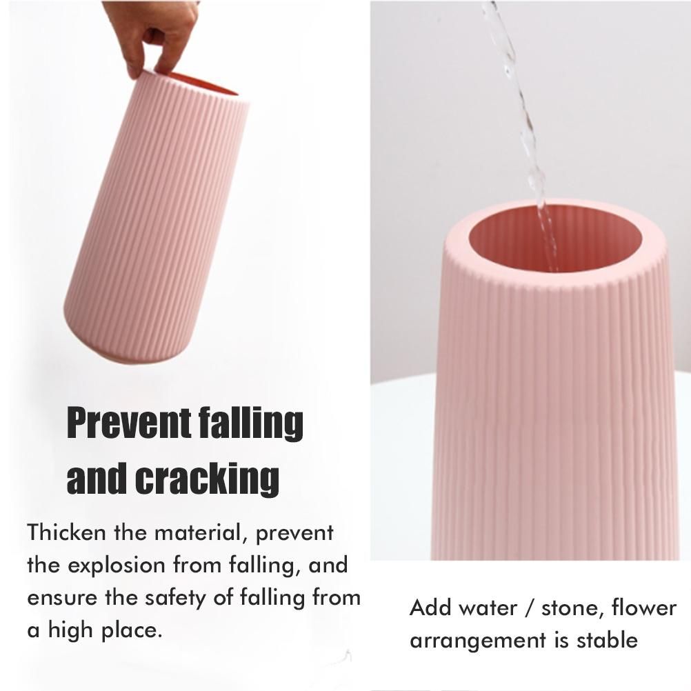 Plastic Flower Vase Modern Decorative Flower Vase for Home Living Room Table Decor