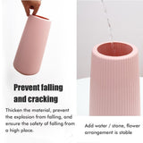Plastic Flower Vase Modern Decorative Flower Vase for Home Living Room Table Decor - Side View