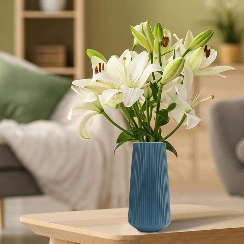 Plastic Flower Vase Modern Decorative Flower Vase for Home Living Room Table Decor