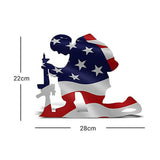 Soldier Silhouette Ornaments Independence Day Garden Art for Lawn Outdoor Home Decoration