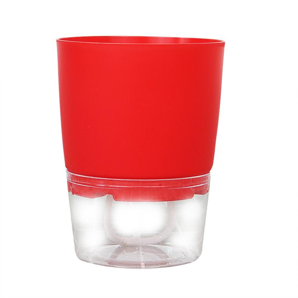 Automatic Self Watering Flower Pot Double Layer Design Water Storage Planter for Office Home Gardening