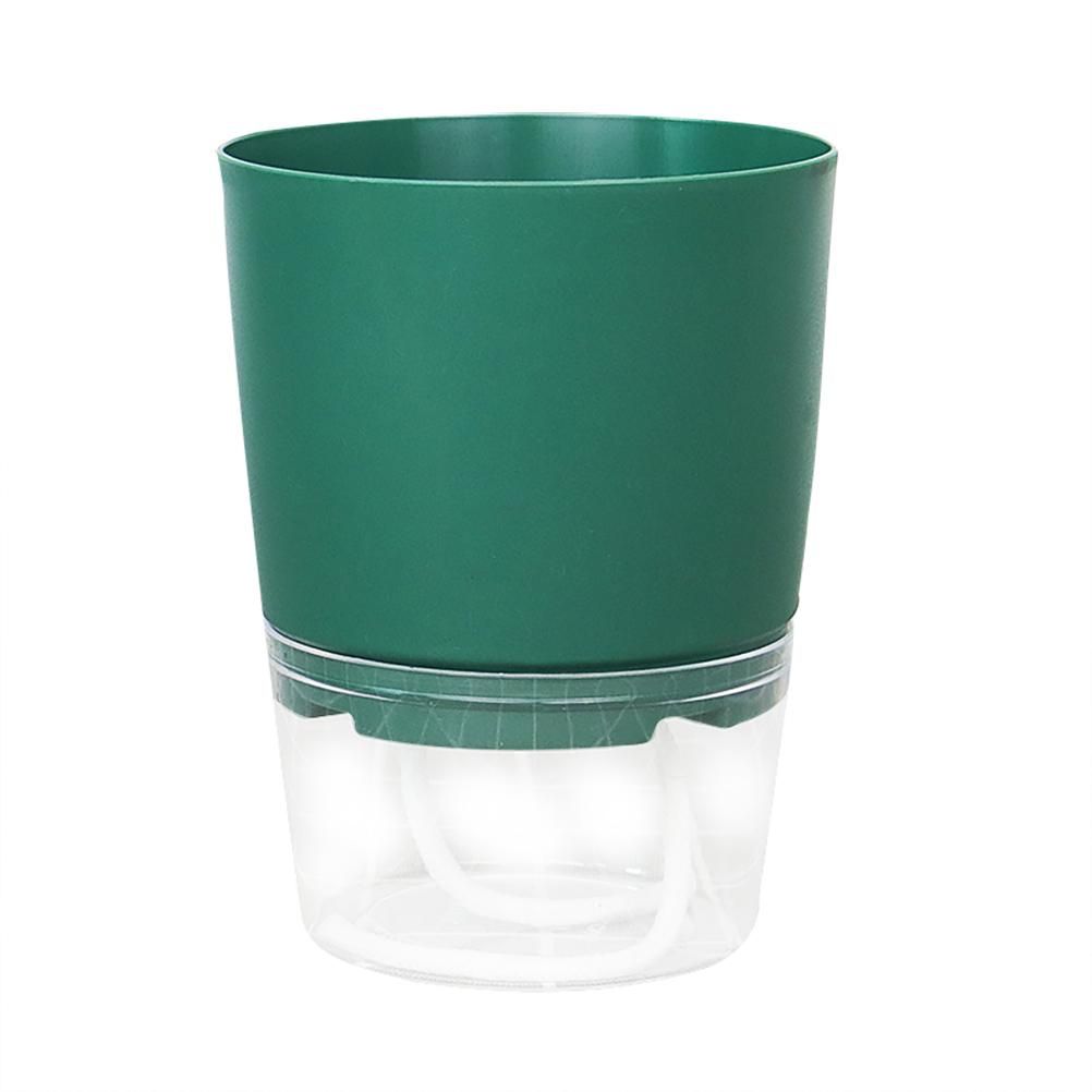 Automatic Self Watering Flower Pot Double Layer Design Water Storage Planter for Office Home Gardening