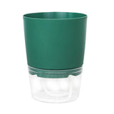 Automatic Self Watering Flower Pot Double Layer Design Water Storage Planter for Office Home Gardening - Top-Down View