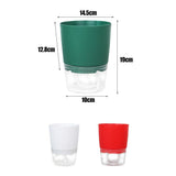 Automatic Self Watering Flower Pot Double Layer Design Water Storage Planter for Office Home Gardening