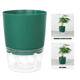 Automatic Self Watering Flower Pot Double Layer Design Water Storage Planter for Office Home Gardening