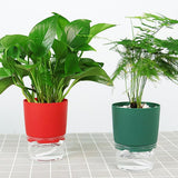 Automatic Self Watering Flower Pot Double Layer Design Water Storage Planter for Office Home Gardening