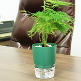 Automatic Self Watering Flower Pot Double Layer Design Water Storage Planter for Office Home Gardening
