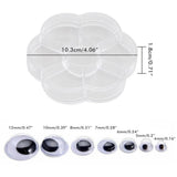 500 Pieces Plastic Doll Eyes Stickers Round Wiggle Eyes Self Adhesive Googly Eyes for Scrapbooking DIY Crafts Doll Supplies