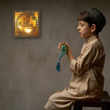 Wooden Eid Crafts Night Light 3D Ramadan Mubarak Lamp Handmade Wooden Moon Star LED Lights Decoration