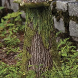 Fairy Garden Statue with Bird Feeder Lawn Resin Ornaments Garden Art Sculptures for Outdoor Decorations - Rear View