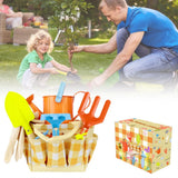 Garden Play Tools Beach Toy with Carrying Bag Children's Garden Tool Set Gift for Kids - 45-Degree Angle