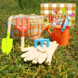 Garden Play Tools Beach Toy with Carrying Bag Children's Garden Tool Set Gift for Kids - Close-Up Angle