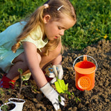 Garden Play Tools Beach Toy with Carrying Bag Children's Garden Tool Set Gift for Kids - Low Angle
