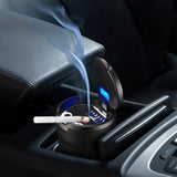 Car Ashtrays with Lid and LED Light Portable Ashtray for Car Mini Car Trash Can Waterproof for Outdoor Travel Home Use