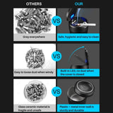 Car Ashtrays with Lid and LED Light Portable Ashtray for Car Mini Car Trash Can Waterproof for Outdoor Travel Home Use - Low Angle