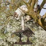 Wooden Bird Feeder Hanging Seed Container Tray for Wild Birds Home Garden Yard Tree Decoration