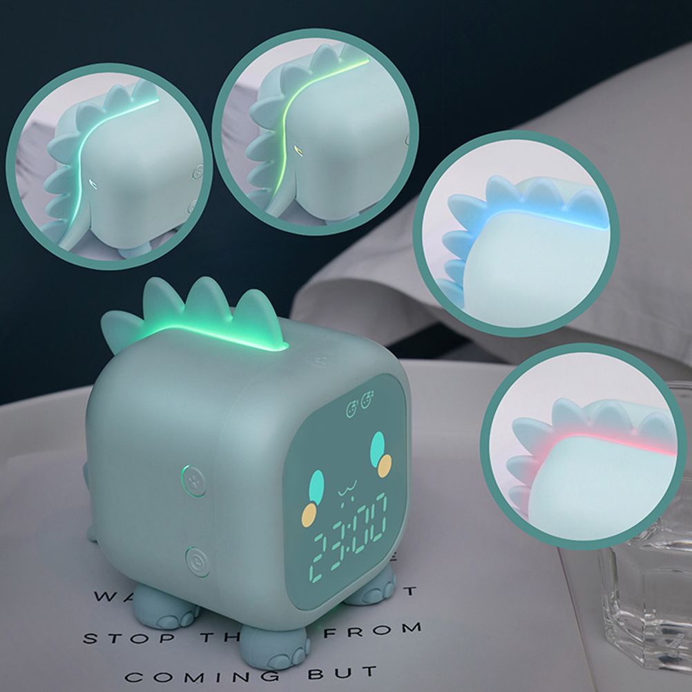 Kids Alarm Clock Cute Dinosaur Digital Alarm Clock for Kids Bedside Clock Children s Sleep Trainier Wake Up Light and Night Light