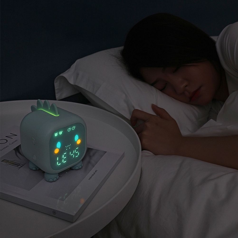 Kids Alarm Clock Cute Dinosaur Digital Alarm Clock for Kids Bedside Clock Children s Sleep Trainier Wake Up Light and Night Light