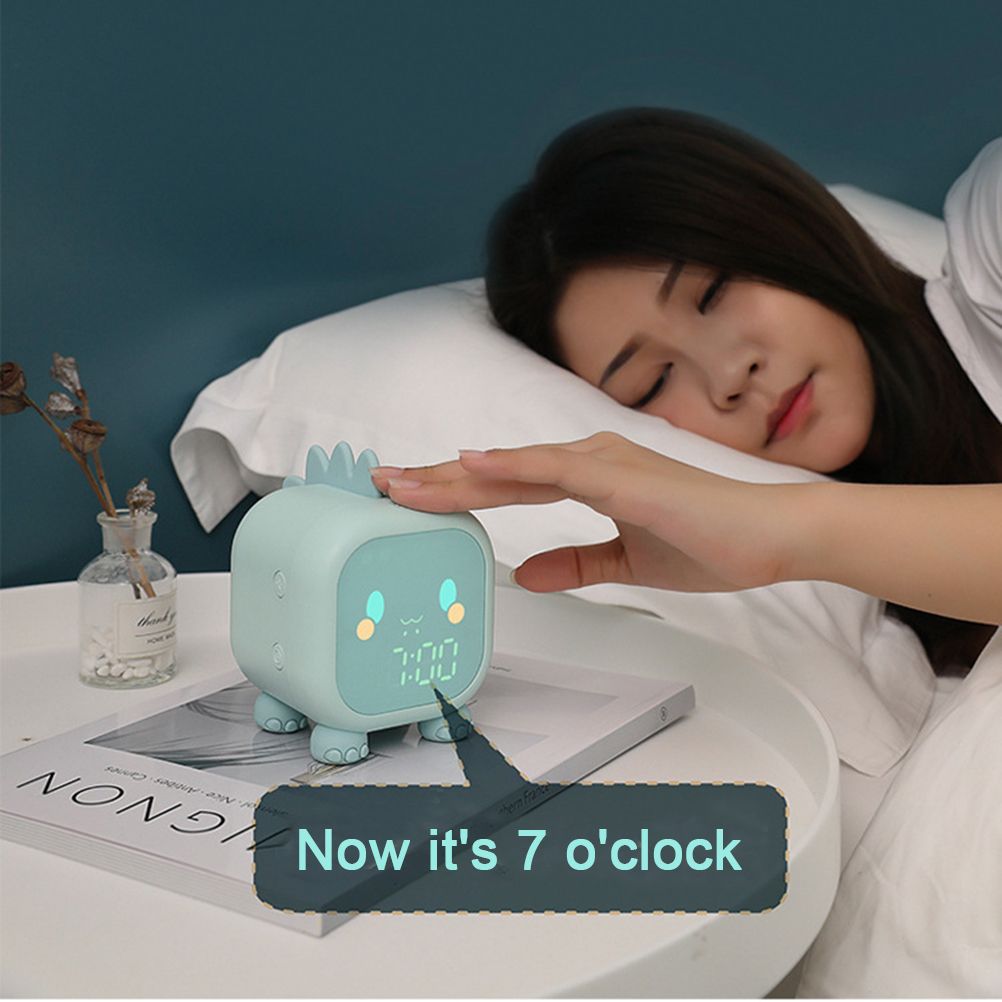 Kids Alarm Clock Cute Dinosaur Digital Alarm Clock for Kids Bedside Clock Children s Sleep Trainier Wake Up Light and Night Light