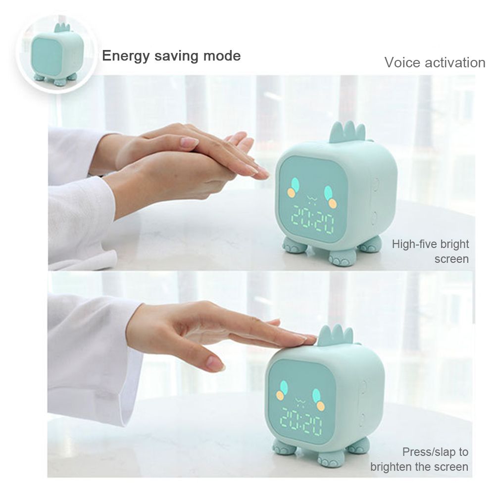 Kids Alarm Clock Cute Dinosaur Digital Alarm Clock for Kids Bedside Clock Children s Sleep Trainier Wake Up Light and Night Light
