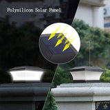 Solar Column Headlight IP65 Waterproof Outdoor Wall Light Fence Light Coffee Garden Light for Household Public Garden Courtyard