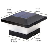 Solar Column Headlight IP65 Waterproof Outdoor Wall Light Fence Light Coffee Garden Light for Household Public Garden Courtyard - Side View