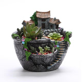 Plants Pot Succulent Plants Pot with Sweet House Flower Basket Planter Pot Garden Decoration - 45-Degree Angle
