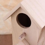 Wooden Bird House Fence Birdhouse Hanging Decoration Practical Bird Nest Wooden Box