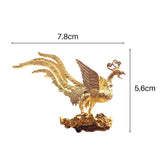 Antique Gold Phoenix Incense Incense Stick Holder Zinc Alloy Aromatherapy Furnace Home Decor - Rear View