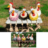 Garden Decoration Ceramic Chicken Hilde Decoration Animal Figurine Ornament for Home Decorative Craft