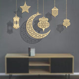 Eid Mubarak Pendant Eid Mubarak Festival Party Decor Supplies Nontoxic Home Decoration for Doors Windows