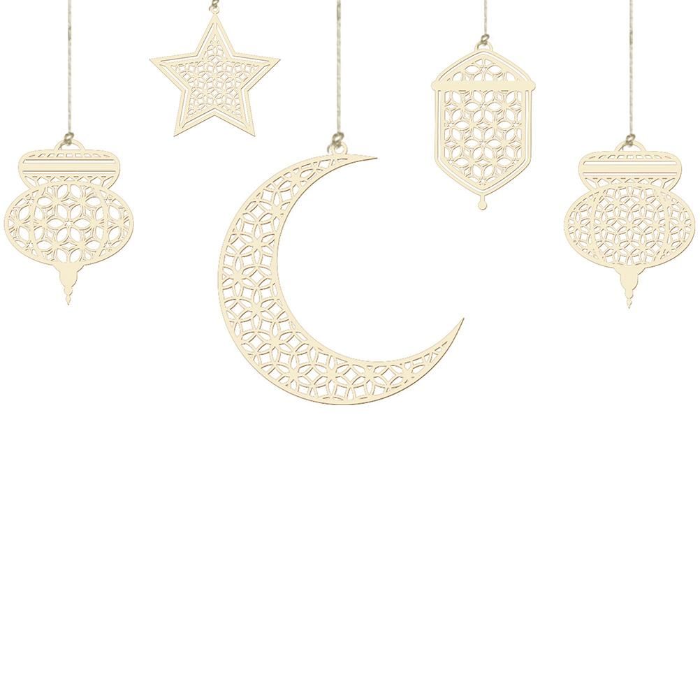Eid Mubarak Pendant Eid Mubarak Festival Party Decor Supplies Nontoxic Home Decoration for Doors Windows