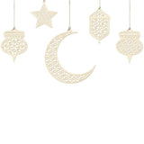 Eid Mubarak Pendant Eid Mubarak Festival Party Decor Supplies Nontoxic Home Decoration for Doors Windows - Front View