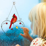 Stained Window Panel Hanging Bird Ornaments Window Suncatcher for Home Decoration