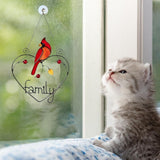 Stained Window Panel Hanging Bird Ornaments Window Suncatcher for Home Decoration - Side View