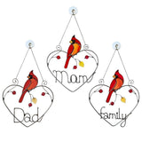 Stained Window Panel Hanging Bird Ornaments Window Suncatcher for Home Decoration - Close-Up Angle
