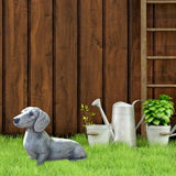 Garden Dog Statue Ornament Realistic Resin Animal Sculpture for Outdoor Decoration Dog Lover Gift