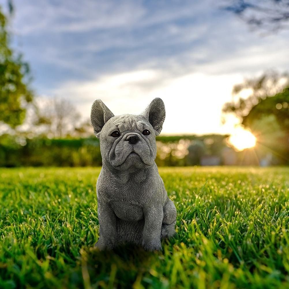 Garden Dog Statue Ornament Realistic Resin Animal Sculpture for Outdoor Decoration Dog Lover Gift