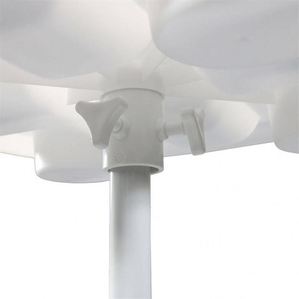 Outdoor Beach Umbrella Table with 4 Cup Holders and 4 Snack Compartments Plastic Tray for Garden Beach Patio Umbrellas