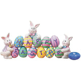 Easter Spring Bunny Decoration Tabletop Easter Decorations Cute Craft Easter Bunny Figures Farmhouse Home Decor