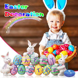 Easter Spring Bunny Decoration Tabletop Easter Decorations Cute Craft Easter Bunny Figures Farmhouse Home Decor