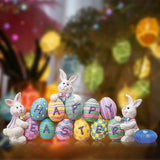 Easter Spring Bunny Decoration Tabletop Easter Decorations Cute Craft Easter Bunny Figures Farmhouse Home Decor
