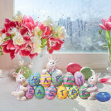 Easter Spring Bunny Decoration Tabletop Easter Decorations Cute Craft Easter Bunny Figures Farmhouse Home Decor