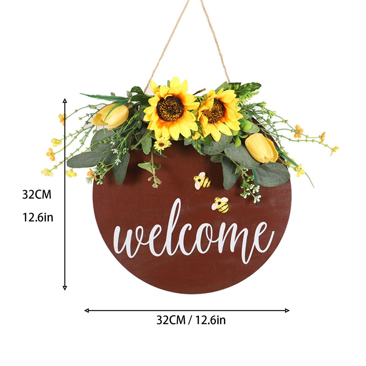 Welcome Sign Multifunctional Delicate Stylish Handcrafted Welcome Wreath Decoration for Front Door