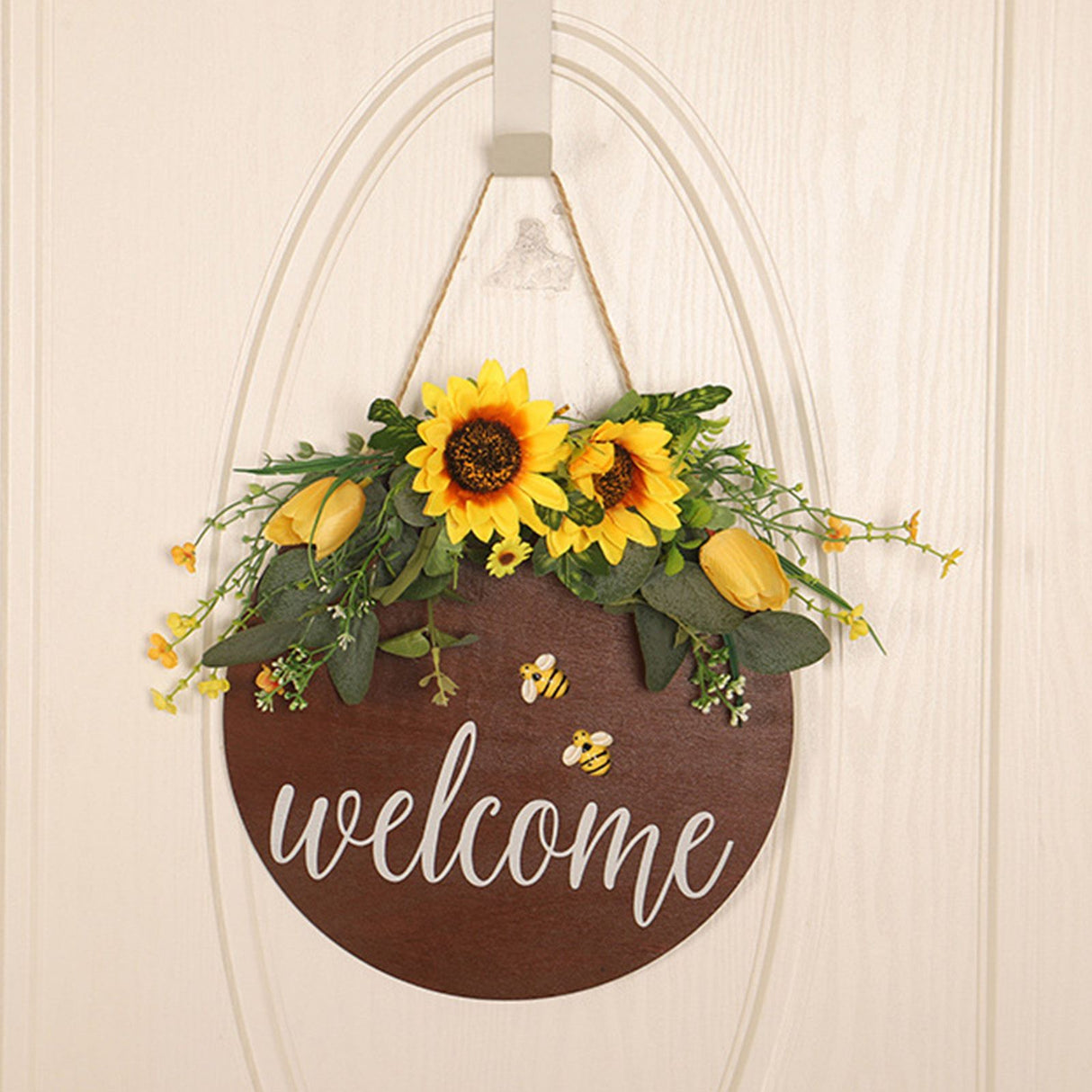 Welcome Sign Multifunctional Delicate Stylish Handcrafted Welcome Wreath Decoration for Front Door